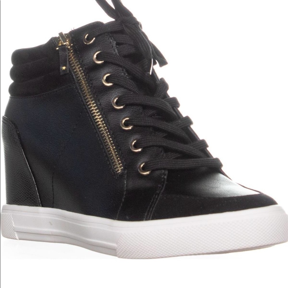 Black Aldo Wedge Sneakers